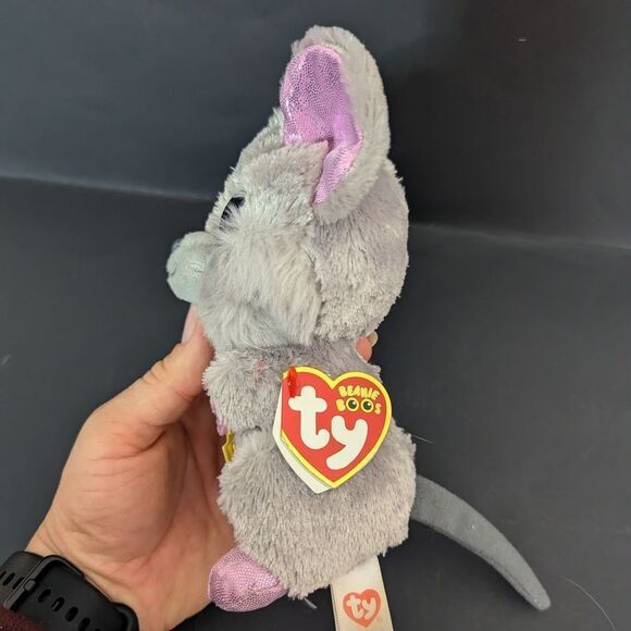 TY beanie Babies Squeaker the mouse with tags 6" - Picture 5 of 9